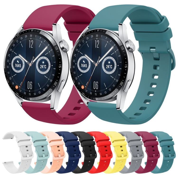 Sandsberg | Für Huawei Watch GT3 46mm 22mm Einfarbiger Weicher Silikon-Uhrenarmband (Rot)