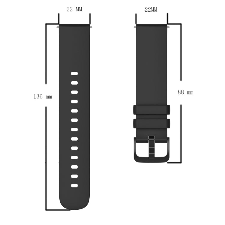 Sandsberg | Für Huawei Watch GT3 46mm 22mm Einfarbiger Weicher Silikon-Uhrenarmband (Rot)