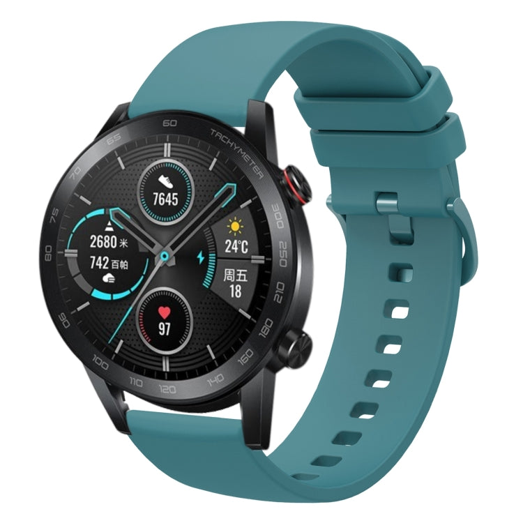 Sandsberg | Für Honor Magic Watch 2 46mm 22mm Einfarbiger Weicher Silikon Uhrenarmband (Tannengrün)