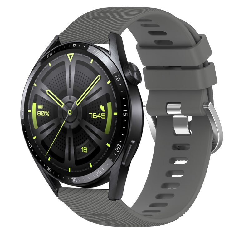 Sandsberg | Für Huawei Watch GT3 42mm 20mm Einfarbiger Weicher Silikon Watchband (Dunkelgrau)