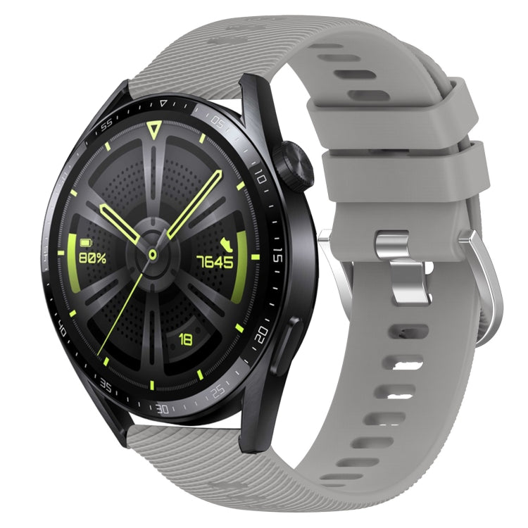 Sandsberg | Für Huawei Watch GT3 46mm 22mm Einfarbiger Weicher Silikon Uhrenarmband (Grau)