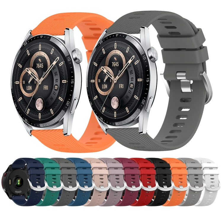 Sandsberg | Für Huawei Watch GT3 46mm 22mm Einfarbiger Weicher Silikon Uhrenarmband (Schwarz)