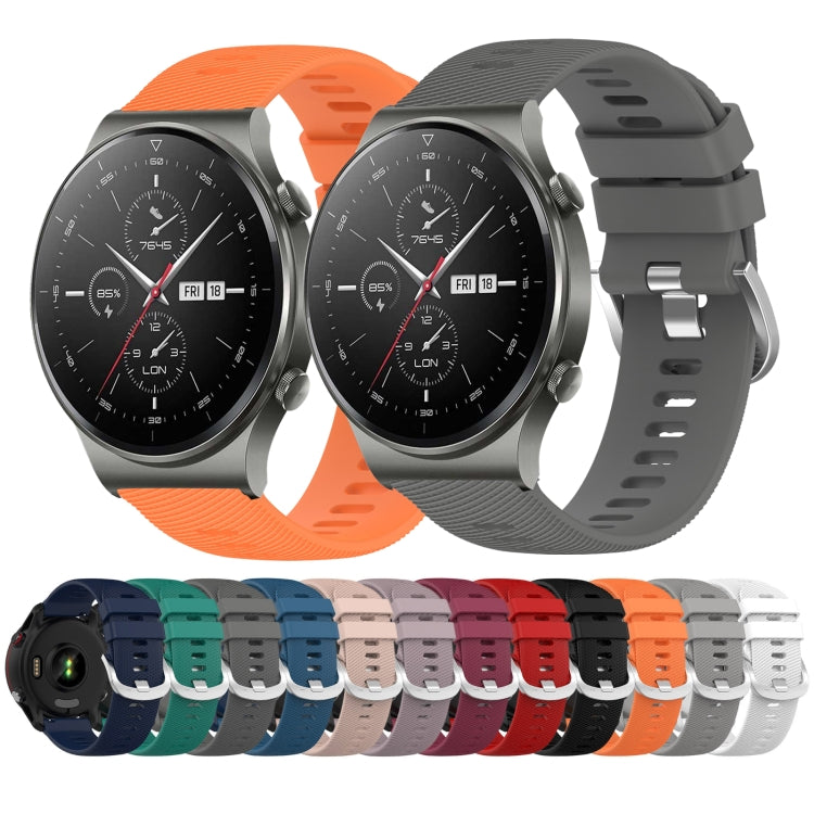 Sandsberg | Für Huawei GT2 Pro 22mm Einfarbiger Weicher Silikon-Uhrenarmband (Grau)