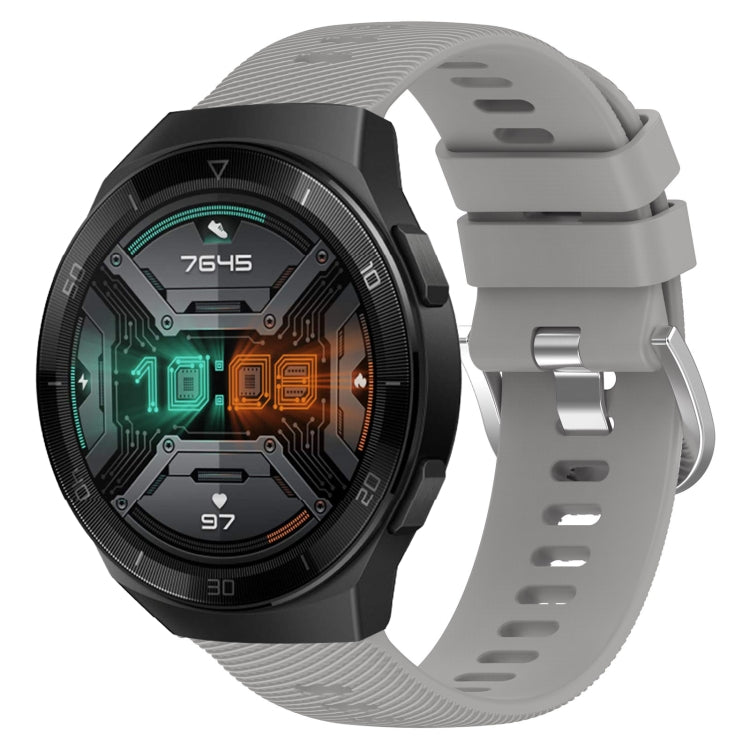 Sandsberg | Für Huawei Watch GT 2E 22mm Einfarbiger Weicher Silikon-Uhrenarmband (Grau)