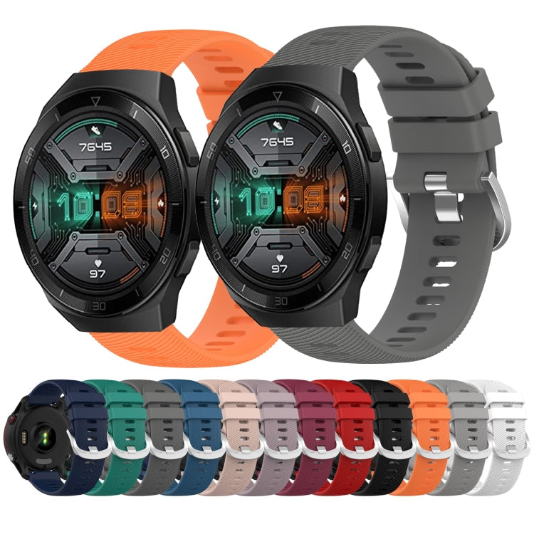 Sandsberg | Für Huawei Watch GT 2E 22mm Einfarbiger Weicher Silikon-Uhrenarmband (Grau)