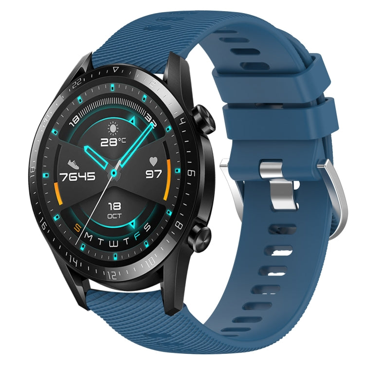 Sandsberg | Für Huawei GT2 46mm 22mm Einfarbiger Weicher Silikon Uhrenarmband(Blau)