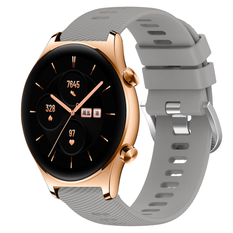 Sandsberg | Für Honor Watch GS 3 22mm Einfarbiger Weicher Silikon-Uhrenarmband (Grau)