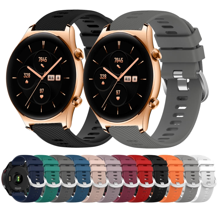 Sandsberg | Für Honor Watch GS 3 22mm Einfarbiger Weicher Silikon-Uhrenarmband (Grau)