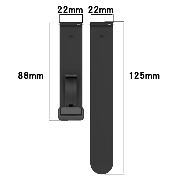 Sandsberg | Für Honor Watch GS 3 22mm Einfarbiger Magnetverschluss Silikon-Uhrenarmband (Olivegrün)