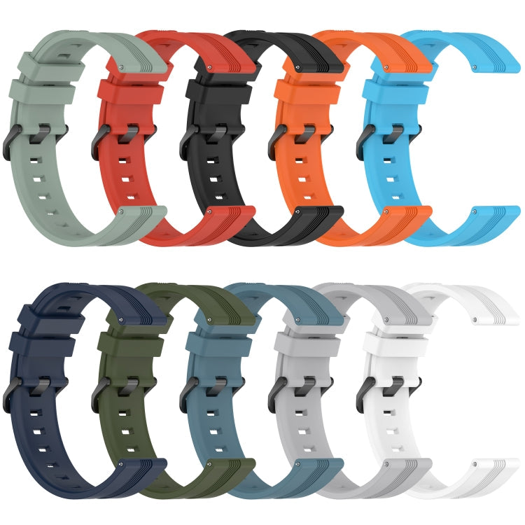 Sandsberg | For Honor Watch GS Pro 22mm Konkav Gestreiftes Silikonarmband (Grau)