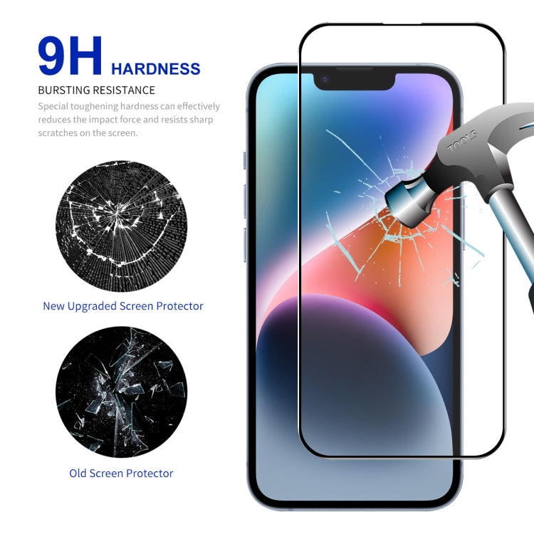 Für iPhone 15 Plus 2 Stück ENKAY Vollkleber Hoch Aluminium-Silizium Gehärtetes Glas Folie
