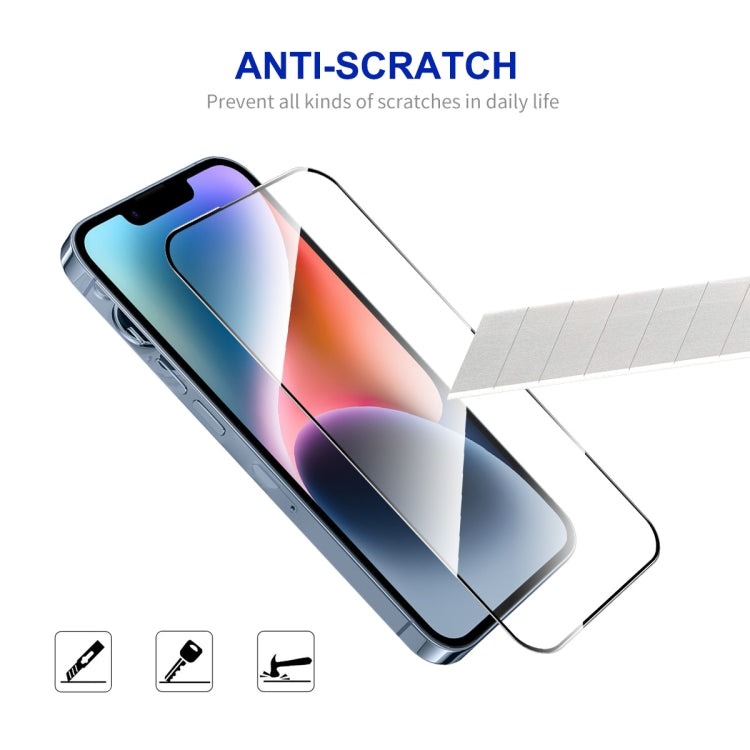 Für iPhone 15 Plus 2 Stück ENKAY Vollkleber Hoch Aluminium-Silizium Gehärtetes Glas Folie