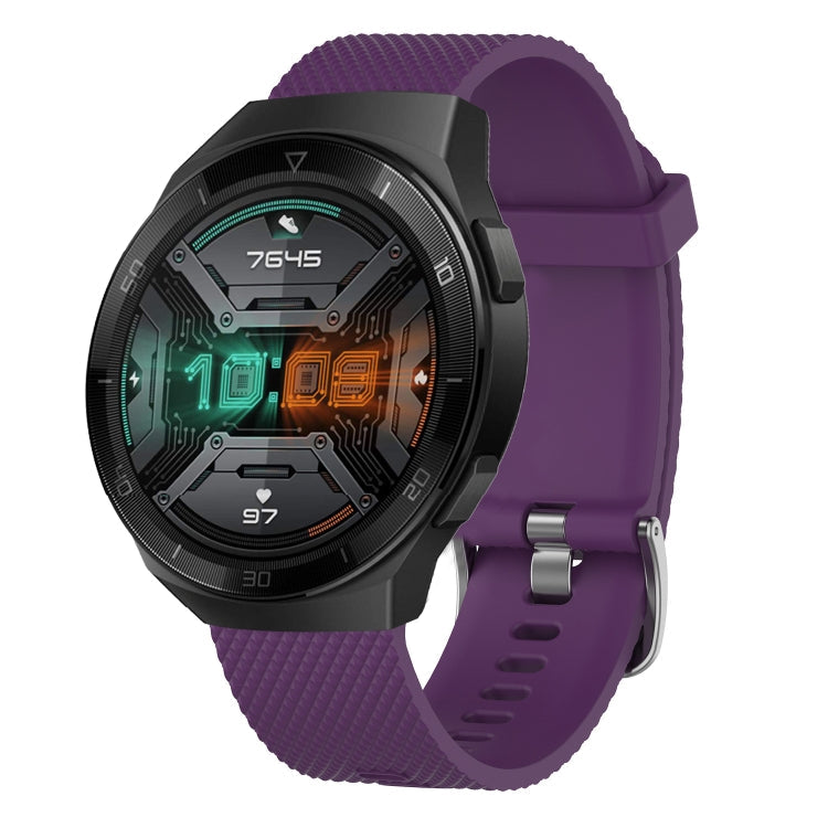 Sandsberg | Für Huawei Watch 3 Pro Neue 22 mm Diamant-texturierte Silikon-Uhrenarmband (Braun)
