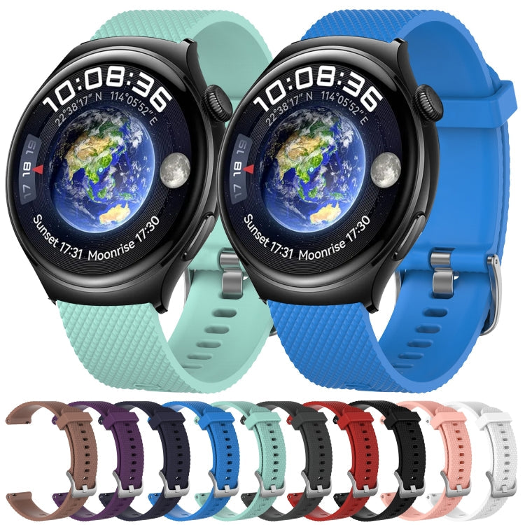Sandsberg | Für Huawei Watch 3 Pro Neue 22 mm Diamant-texturierte Silikon-Uhrenarmband (Braun)