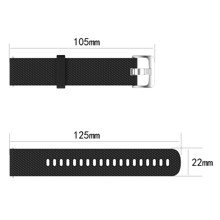 Sandsberg | Für Huawei Watch 3 Pro Neue 22 mm Diamant-texturierte Silikon-Uhrenarmband (Braun)