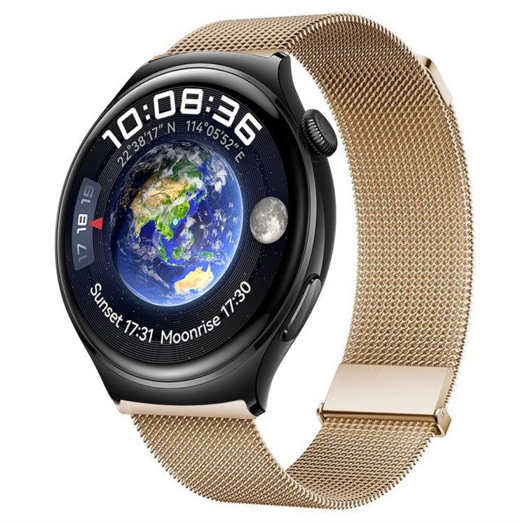 Sandsberg | Für Huawei Watch 4 / 4 Pro Milan Double Magnetic Steel Mesh Armband (Roségold)