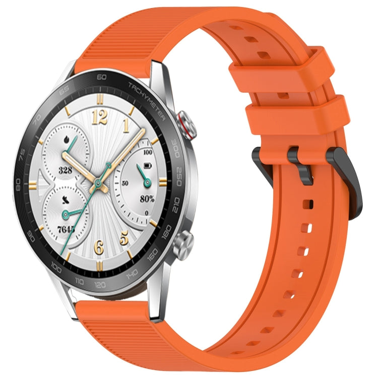 Sandsberg | Für Honor Uhr GS 3i 22mm Texturiertes Silikon Einfarbiges Uhrenarmband (Orange)