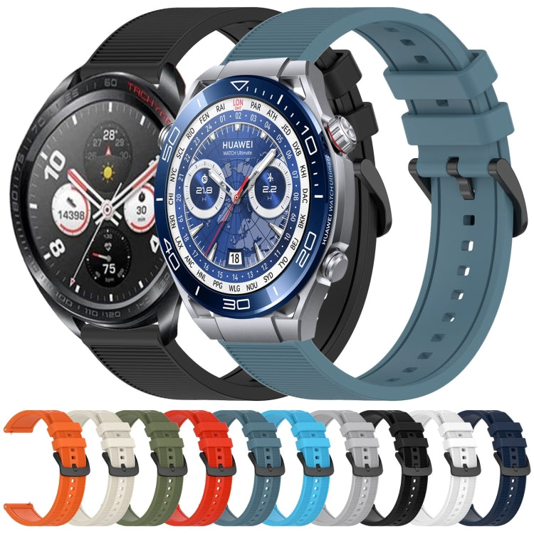 Sandsberg | Für Honor Uhr GS 3i 22mm Texturiertes Silikon Einfarbiges Uhrenarmband (Orange)