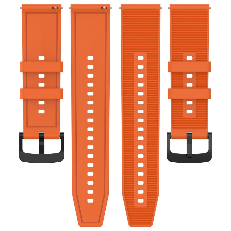 Sandsberg | Für Honor Uhr GS 3i 22mm Texturiertes Silikon Einfarbiges Uhrenarmband (Orange)