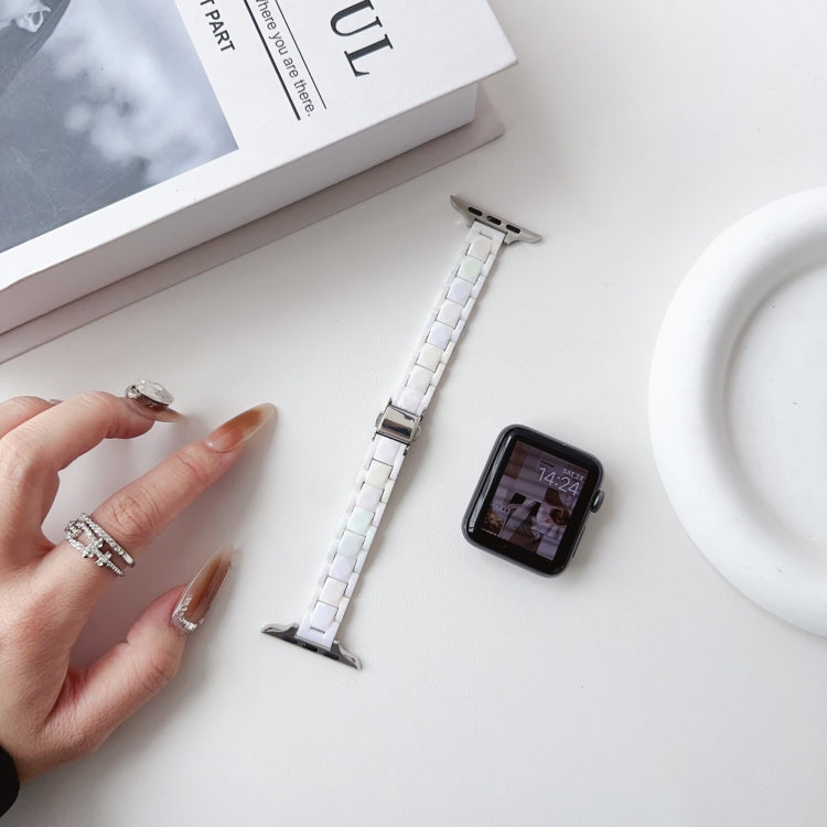 Sandsberg | Für Apple Watch Series 4 40mm Laser PC Farbenfrohes 12mm Slim Uhrenarmband (Transparent)