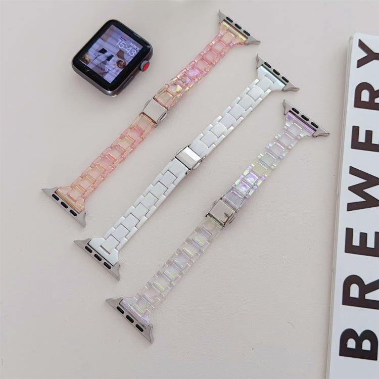 Sandsberg | Für Apple Watch Series 4 40mm Laser PC Bunt 20mm Schlankes Armband (Weiß)