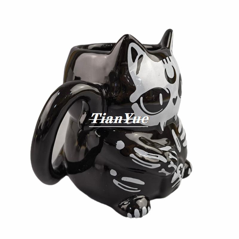 Maneki Neko Skelett Becher