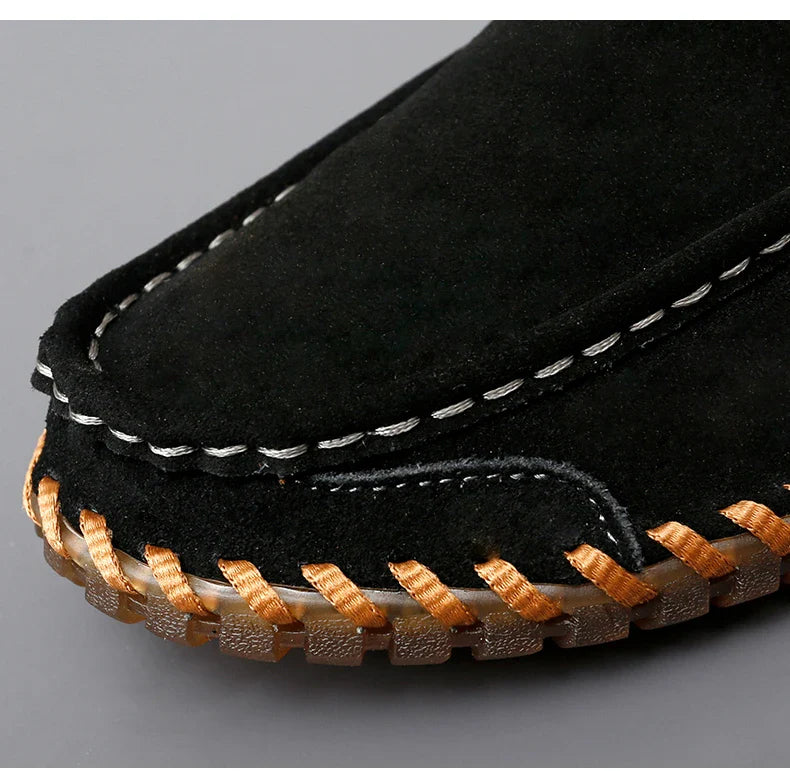 Goldene Setzlinge Freizeit Schuhe Herren Partystiefel Kuh Wildleder Leder Driving Flats Leichtgewicht Freizeit Sozial Mokassin