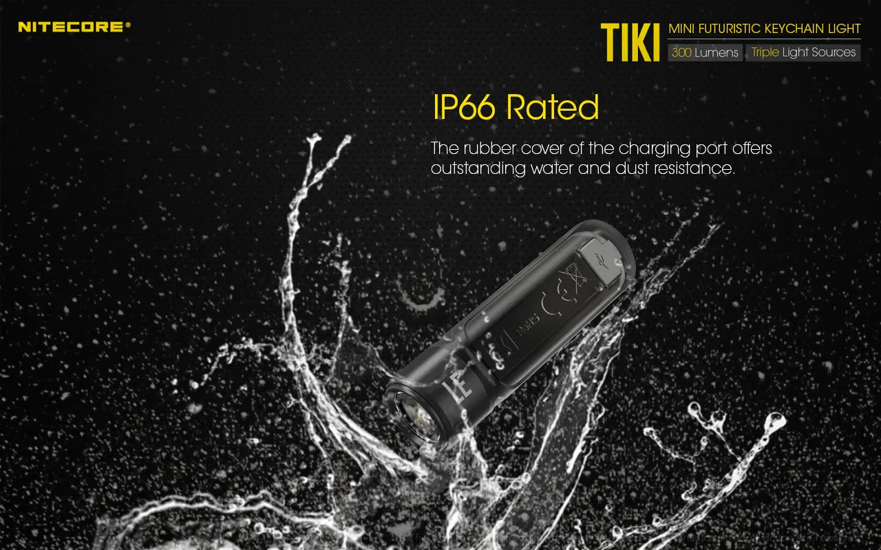 Original NITECORE TIKI LE 300 Lumen MINI Schlüsselbund EDC Taschenlampe