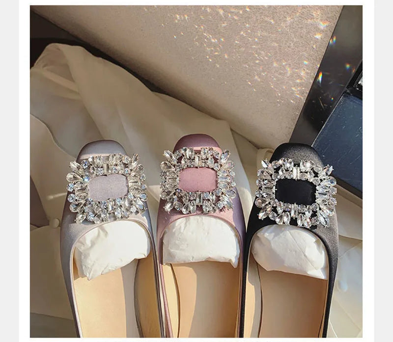 Büro Damen Schuhe Frauen Ballerinas Frühling Sommer Elegant Einzeln Schwarz Pink Grün