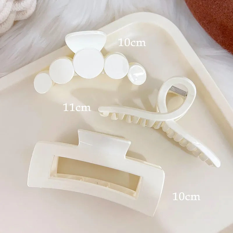 Kopfbedeckung Set Neue Damenmode Krallenclip Kaffee Schwarz Acryl Große Haarklammer Koreanisch Für Mädchen Clip Barrette Haarschmuck