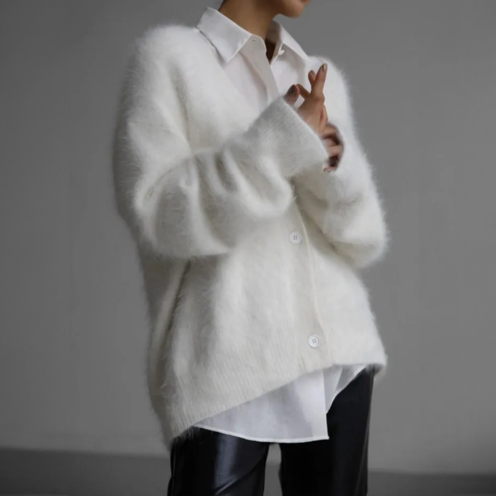 Bequeme Kaschmir-Weste mit Oversized-Schnitt