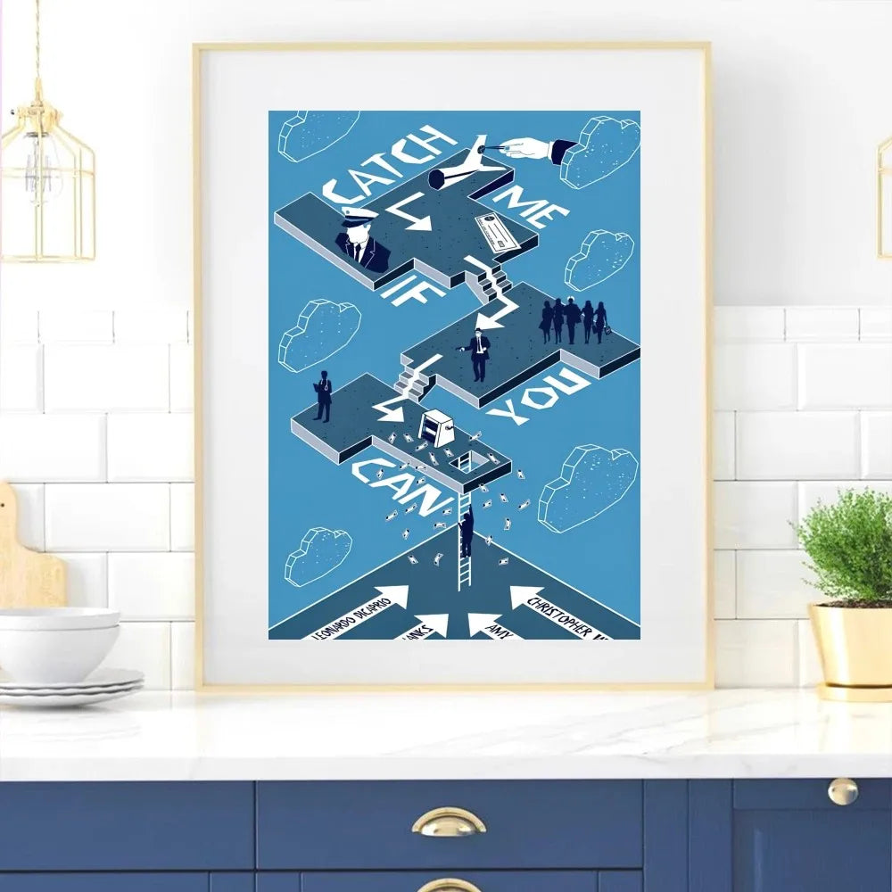 Film Catch Me If You Can Poster Zuhause Zimmerdekoration Wohnzimmer Schlafzimmer Ästhetische Kunst Wandmalerei Aufkleber