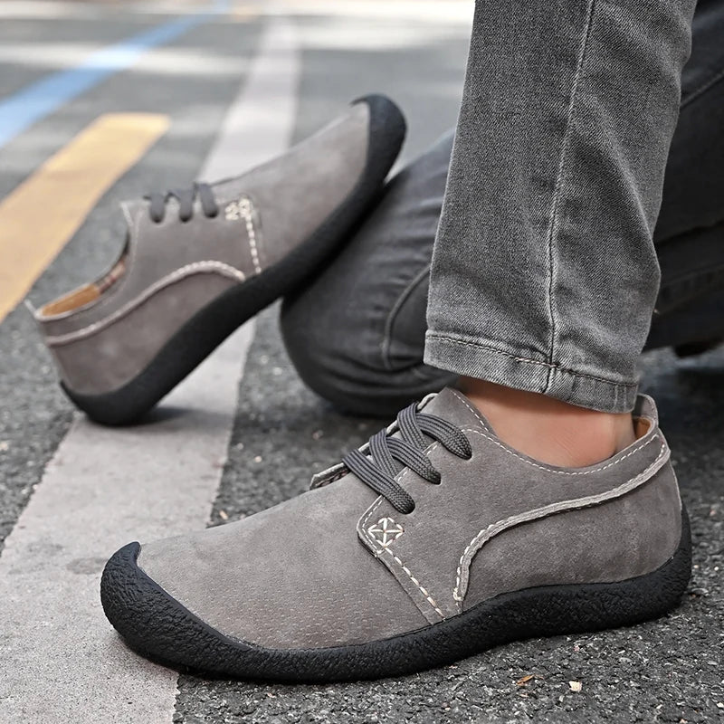 Herren Freizeitschuhe Sneakers Wildleder Leder Slipper Flache Fahrerschuhe