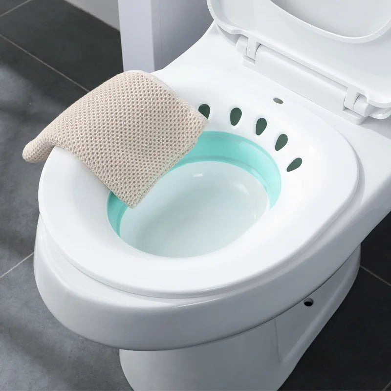 Toiletten-Hämorrhoiden-Sitzbad für Postpartums- und schwangere Frauen - Faltbar, hängend, großvolumige private Pflege-Lösung