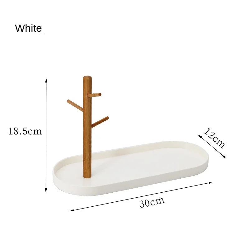 Nordic Branch Aufbewahrungsschale Wohnzimmer Veranda Schlüsselhalter Kleinkram Schreibtisch Kosmetik Aufbewahrungsschale Tragbare Snacktabletts Dekoration