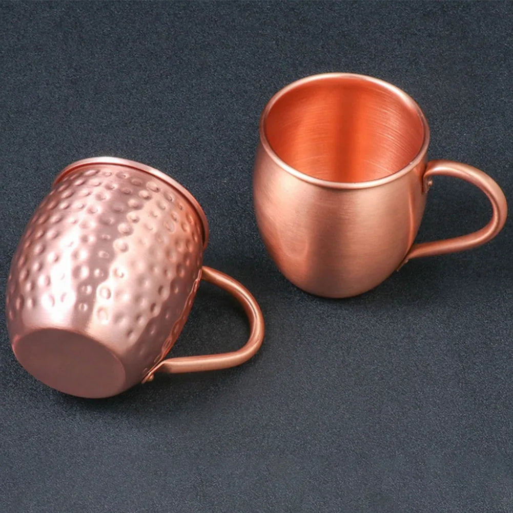 530ML 100% reines Kupferbecher Moskau Mule Becher Trommelbecher Cocktailbecher reines Kupferbecher Restaurant Bar Kaltgetränkebecher, B