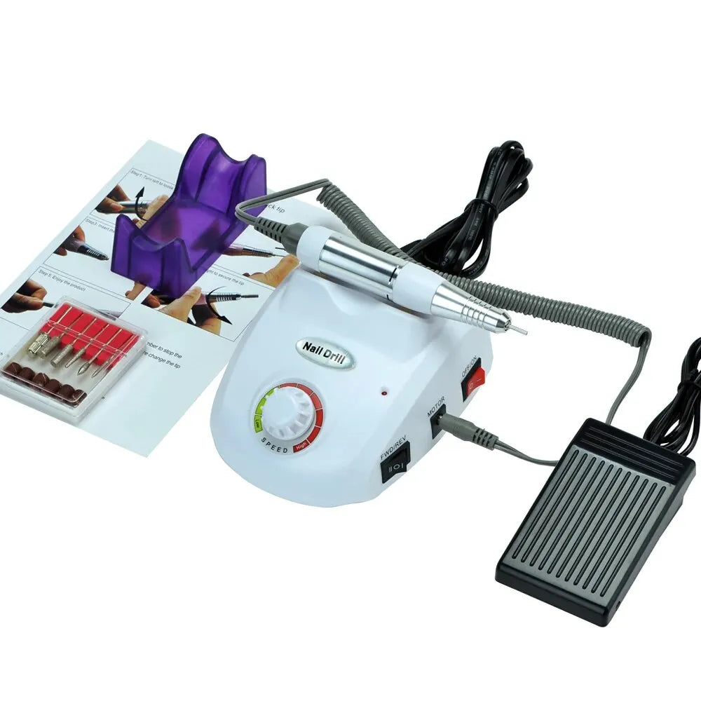 PowerPro | Elektrische Nagelfräser Set | Hohe Geschwindigkeit 35000 U/min