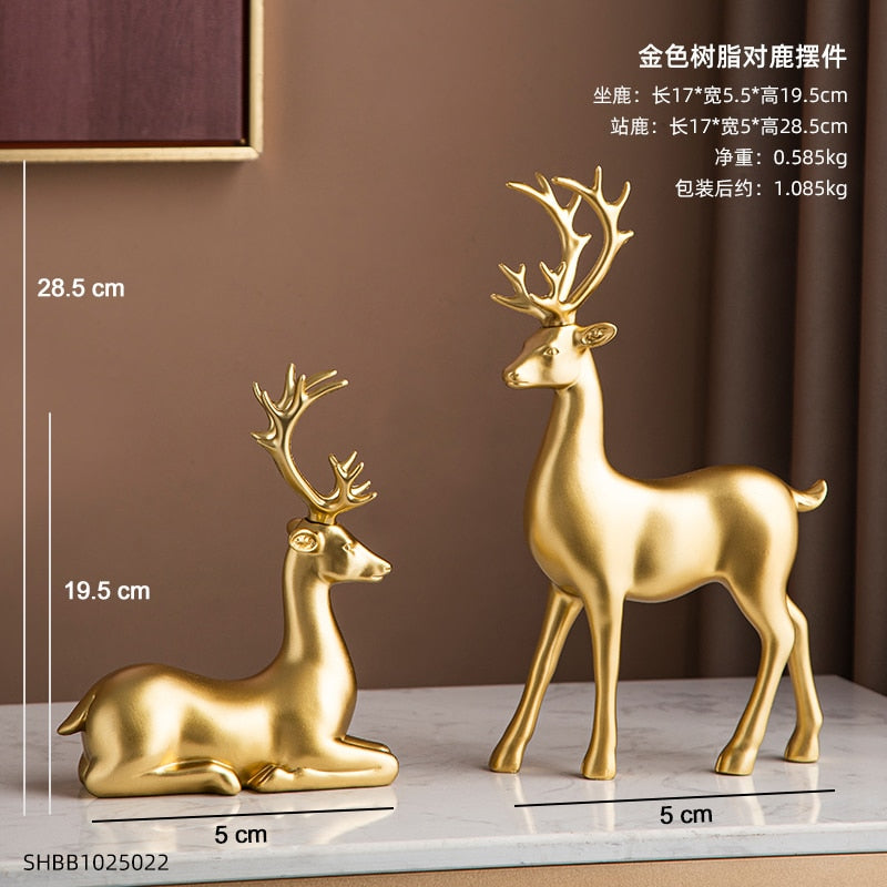 Goldene dekorative Tierstatue