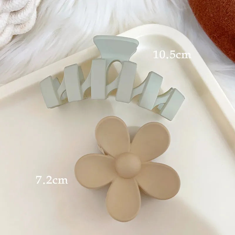 Kopfbedeckung Set Neue Damenmode Krallenclip Kaffee Schwarz Acryl Große Haarklammer Koreanisch Für Mädchen Clip Barrette Haarschmuck