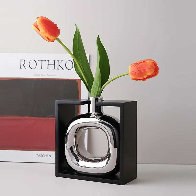Silber Hohl Schnittvase