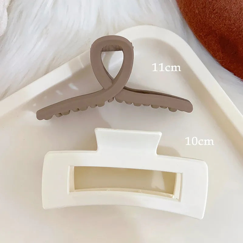 Kopfbedeckung Set Neue Damenmode Krallenclip Kaffee Schwarz Acryl Große Haarklammer Koreanisch Für Mädchen Clip Barrette Haarschmuck