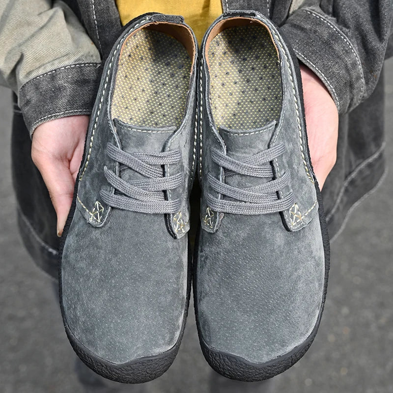 Herren Freizeitschuhe Sneakers Wildleder Leder Slipper Flache Fahrerschuhe