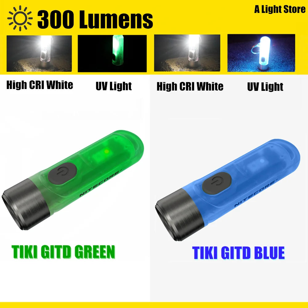 Original NITECORE TIKI LE 300 Lumen MINI Schlüsselbund EDC Taschenlampe