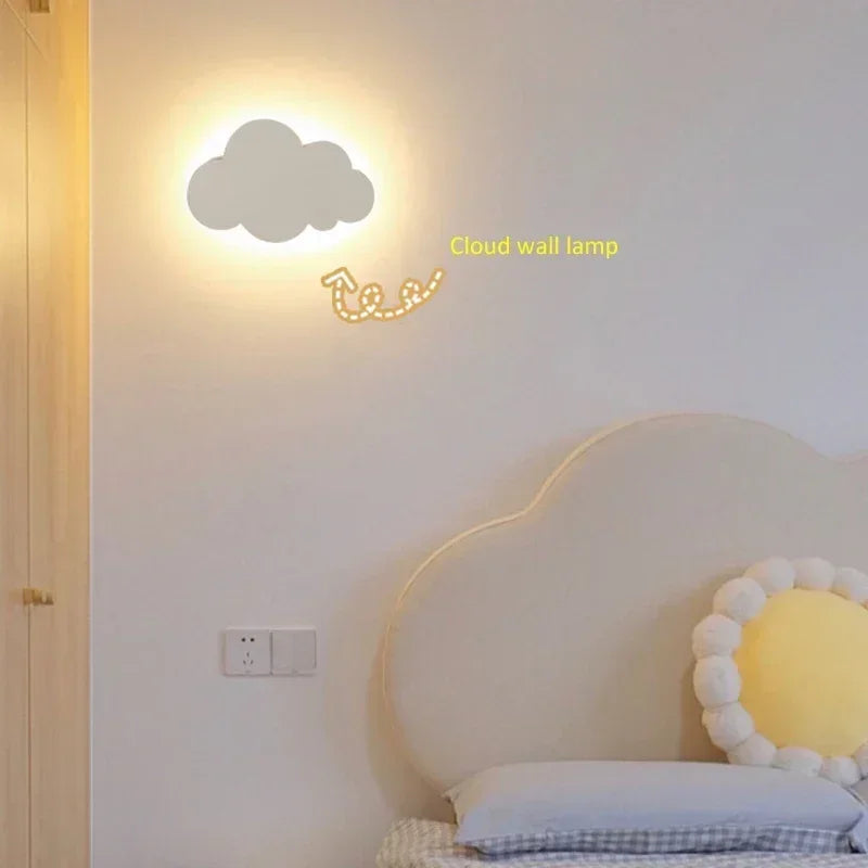 LED Cloud Wandlamp – 3-kleurige dimbare moderne wandverlichting voor slaapkamer, woonkamer en babykamer