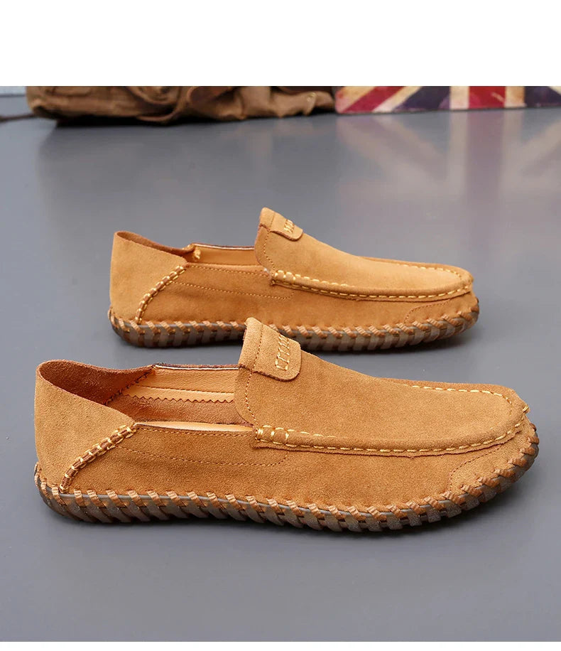 Goldene Setzlinge Freizeit Schuhe Herren Partystiefel Kuh Wildleder Leder Driving Flats Leichtgewicht Freizeit Sozial Mokassin
