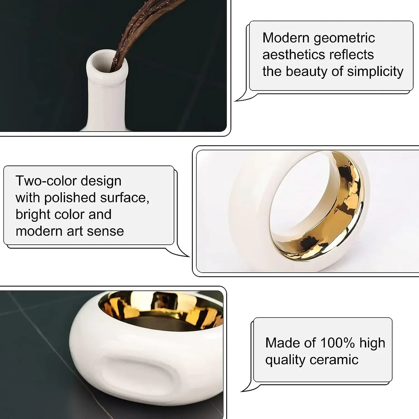 Moderne Hohllipse Vase