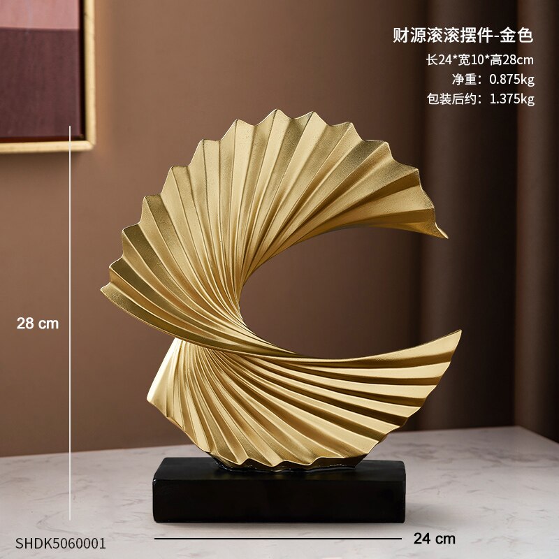 Goldene dekorative Tierstatue