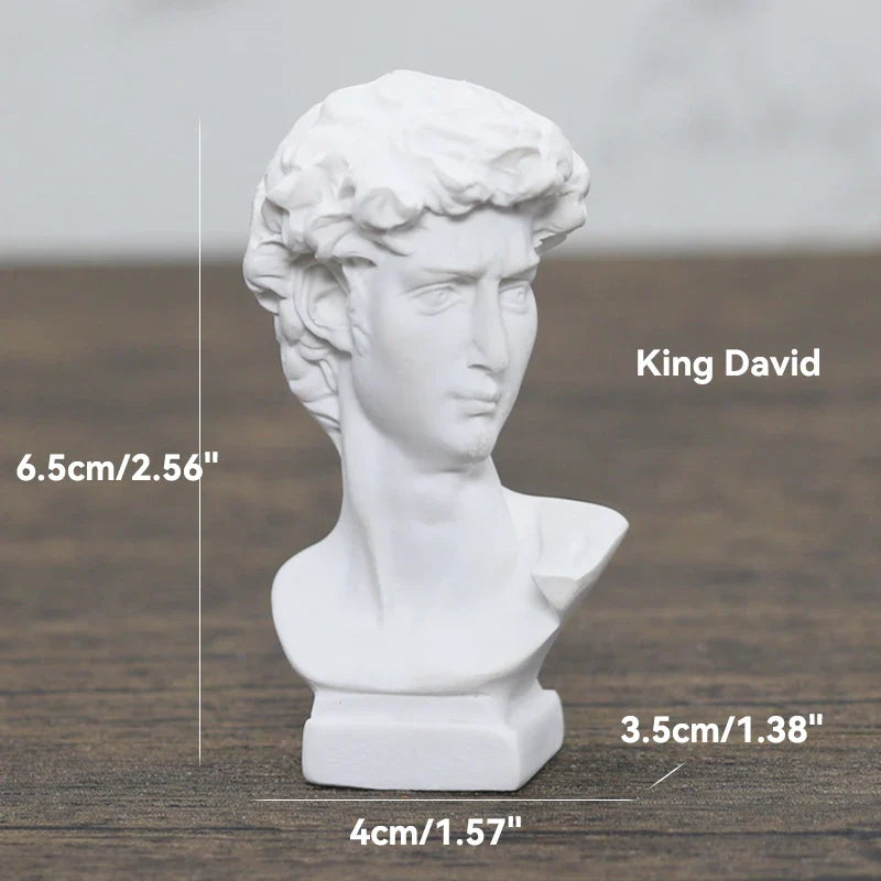Griechische Mythologie Gott Göttin Held David Venus Mozart Büste Figurine Skulptur Statue Gips Skizze Übungsmodell Raumdekoration