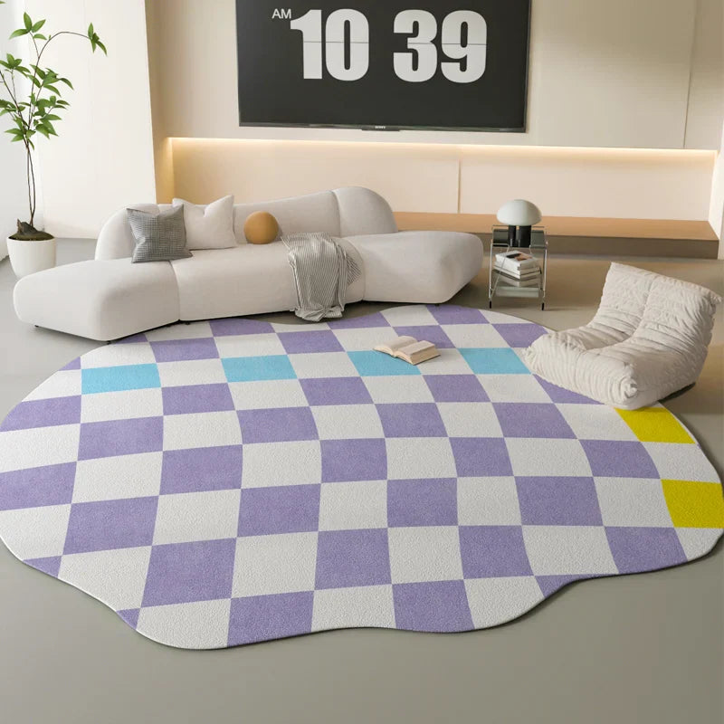 Sandsberg | Sara Luxe Irregulärer Pink Fluffy Teppich – Weich und stilvoll für Schlafzimmer und Wohnzimmer