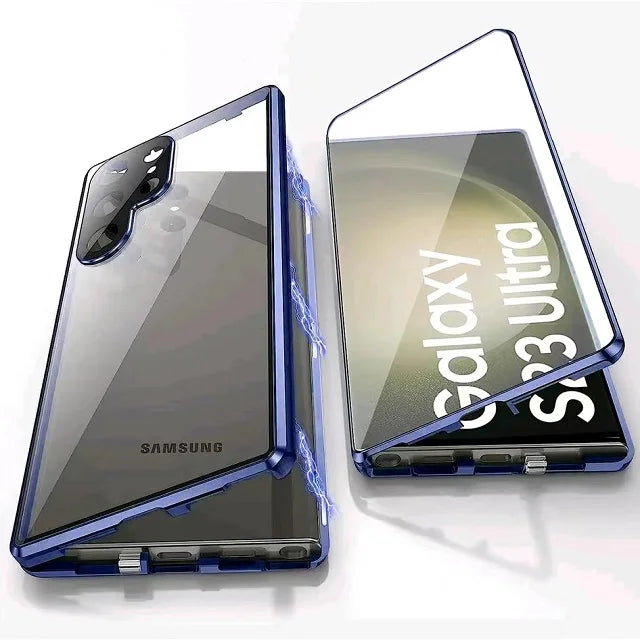 Metall Aluminiumlegierung 360 Hülle mit Sicherheitsverschluss für Samsung Galaxy S24-S23 Serie